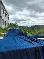 Indigo Mud & Indigo Earth Plant-dyed Ramie-Cotton Blended Fabric